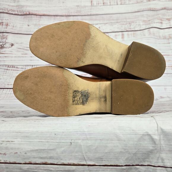 Michael Kors Womens Stockard Riding Boots 8M Brown Leather Knee Western Cowgirl - Picture 9 of 12